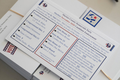slate card with candidate endorsements and amendment recommendations