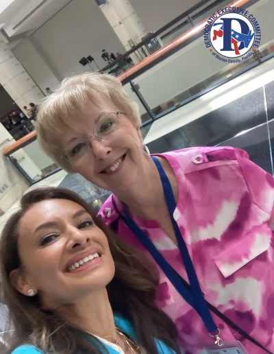 Maria Teresa Kumar of Voto Latino/MSNBC with Pat Eberhardt